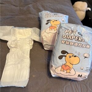 Pet Diapers for Dogs - Medium, White